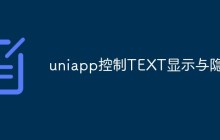 聊聊uniapp中控制TEXT的显示与隐藏的方法