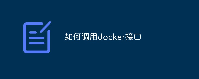 So rufen Sie die Docker-Schnittstelle auf