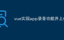 如何利用Vue实现APP录音功能并上传功能