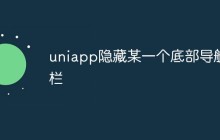 uniapp怎么隐藏某一个底部导航栏