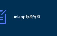 uniapp怎么隐藏导航