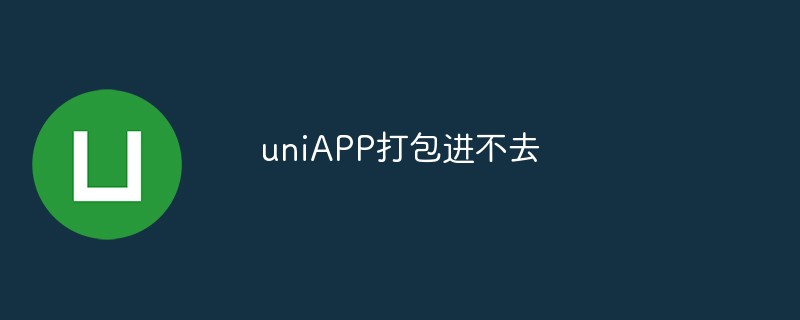 uniAPP 패키지를 가져올 수 없으면 어떻게 해야 합니까?