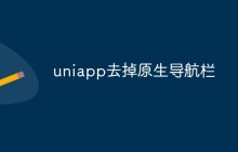 uniapp如何去掉原生导航栏