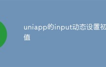 如何使用uniapp中的input标签动态设置初始值
