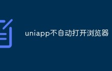 为什么uniapp不自动打开浏览器