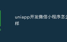 uniapp开发微信小程序怎么样