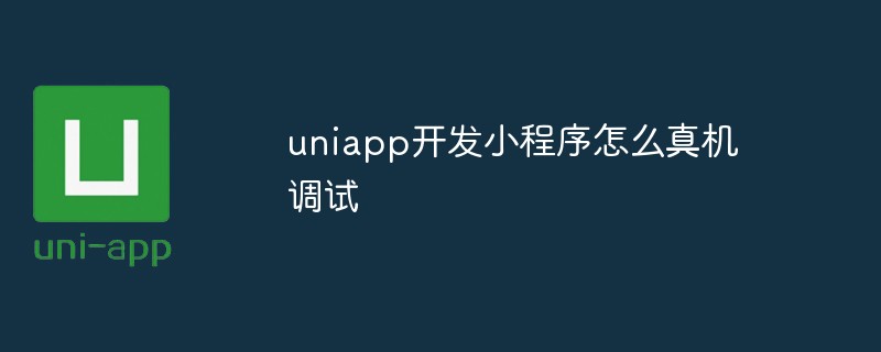 Bagaimana untuk menyahpepijat program kecil yang dibangunkan oleh uniapp pada mesin sebenar (proses)