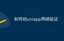 如何在uniapp开发中加入网络验证