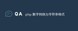 php 数字怎么转换为字符串格式
