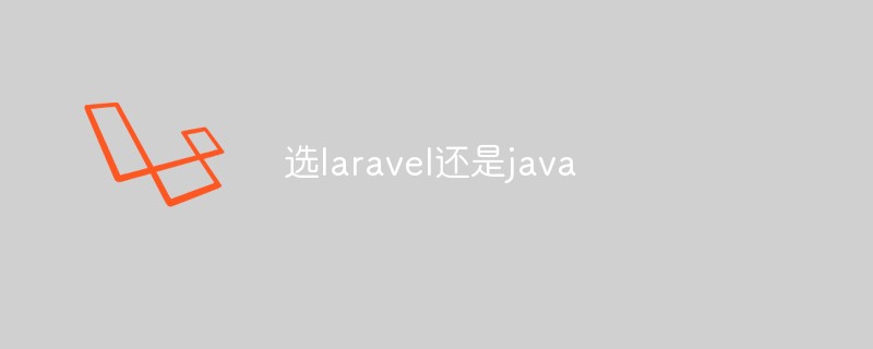 Let’s talk about whether to choose laravel or java