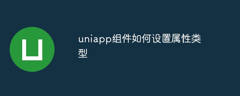 uniapp 컴포넌트에서 속성 유형을 설정하는 방법