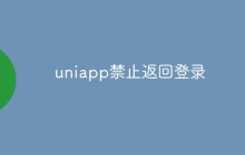 uniapp怎么禁止返回登录
