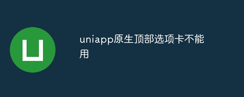 Uniapp의 기본 상단 탭이 작동하지 않는 이유는 무엇입니까?