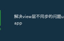 uniapp怎么解决view层不同步的问题