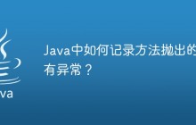 Java中如何記錄方法拋出的所有異常？