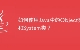 Java에서 객체 클래스와 시스템 클래스를 사용하는 방법은 무엇입니까?