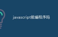 javascript能编程序吗