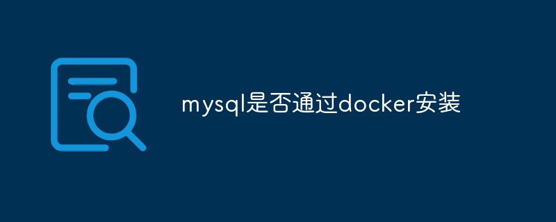 mysql が docker 経由でインストールされるかどうかについて話し合う