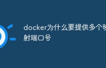 docker为什么要提供多个映射端口号