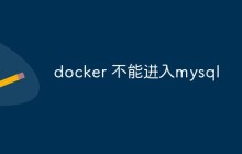 docker 不能进入mysql怎么办