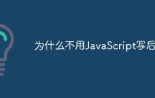 为什么不用JavaScript写后端