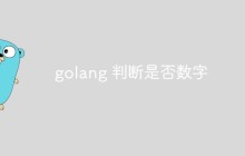 golang怎么判断是否是数字