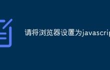 怎么将浏览器设置为javascript