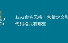 Java命名风格、常量定义和代码格式有哪些