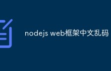 nodejs web框架中文乱码怎么办