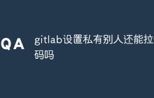 gitlab设置私有别人还能拉代码吗