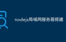 nodejs局域网服务器怎么搭建