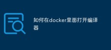 如何在docker里面打开编译器