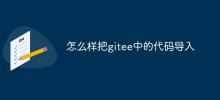 怎麼樣把gitee中的程式碼導入