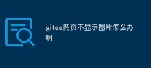 gitee網頁不顯示圖片怎麼辦