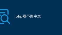 php看不到中文