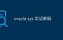 oracle sys 忘记密码