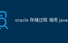 oracle 存储过程 调用 java