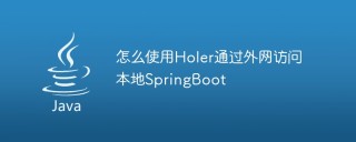 怎么使用Holer通过外网访问本地SpringBoot