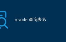 oracle 查询表名