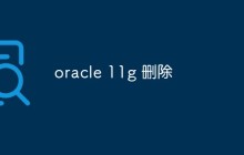 oracle 11g 删除