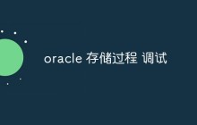 oracle 存储过程 调试