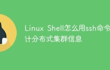 Linux Shell怎么用ssh命令统计分布式集群信息
