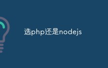 选php还是nodejs
