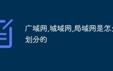 广域网,城域网,局域网是怎么划分的