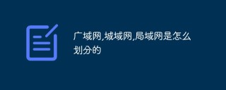 广域网,城域网,局域网是怎么划分的