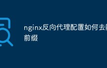nginx反向代理配置如何去除前缀