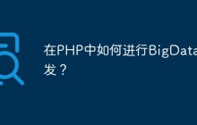 在PHP中如何进行BigData开发？