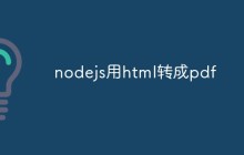 nodejs用html转成pdf