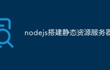 nodejs搭建静态资源服务器
