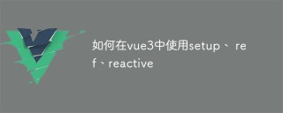 如何在vue3中使用setup、 ref、reactive